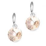 Srebrni uhani s kristali U/8019